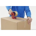Tesa Brown 4089 Packing Tape 48mm Width x 66m Length, 46μm Thickness, Natural Rubber Adhesive 04089-00255-06