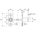 Euro-Locks a Lowe & Fletcher group Company Plunger Lock, 28.5 mm Panel-to-Tongue Depth, Zinc Plated Finish, Key 4282-1400BA