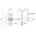 Euro-Locks a Lowe & Fletcher group Company Plunger Lock, 28.5 mm Panel-to-Tongue Depth, Zinc Plated Finish, Key 4282-1400BA