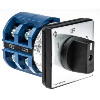 Kraus & Naimer 3 Position Rotary Knob Actuator 63 A Panel Mount IP40 C42.A211/GBA001.E