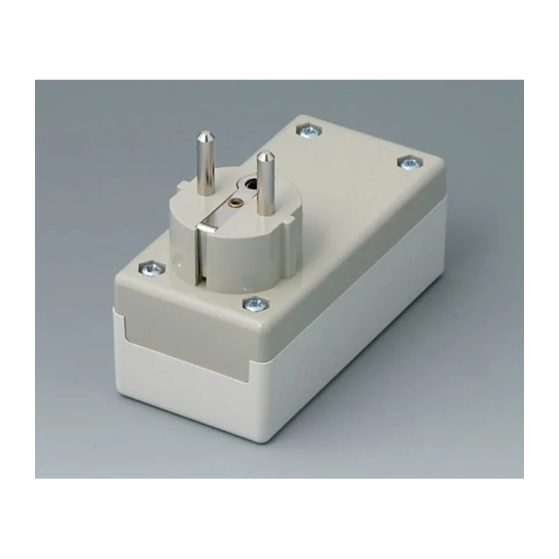 OKW Grey ABS Plug Case IP40 Flame-Retardant PC/ABS Housing 40 mm x 100 mm x 50 mm IP40