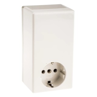 OKW White Grey ABS Plug Case IP40 55 mm Height 120 mm Length 110 mm Width IP40