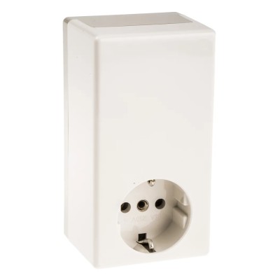 OKW White Grey ABS Plug Case IP40 55 mm Height 120 mm Length 110 mm Width IP40