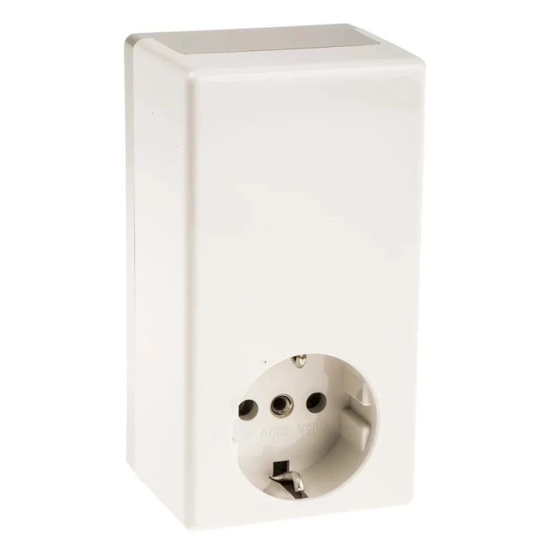 OKW White Grey ABS Plug Case IP40 55 mm Height 120 mm Length 110 mm Width IP40