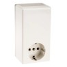 OKW White Grey ABS Plug Case IP40 55 mm Height 120 mm Length 110 mm Width IP40