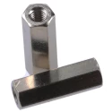 Essentra Standoff M3, 15 mm Body, Brass, Female/Female Thread, Hexagonal Nickel Plated 301315040050