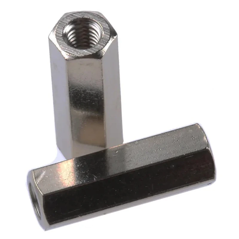 Essentra Standoff M3, 15 mm Body, Brass, Female/Female Thread, Hexagonal Nickel Plated 301315040050