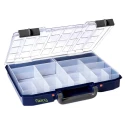 Raaco Adjustable Compartments 16 Cell Blue Polypropylene Compartment Box 57 mm x 337 mm x 278 mm 143615