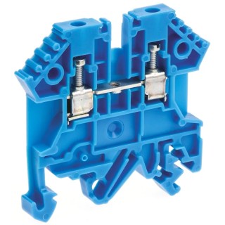 RS PRO DIN Rail Terminal Block Blue, 0.2 to 2.5 mm² Cable CSA, 22 to 12 AWG Wire Size, 24A Current, Screw 802-783