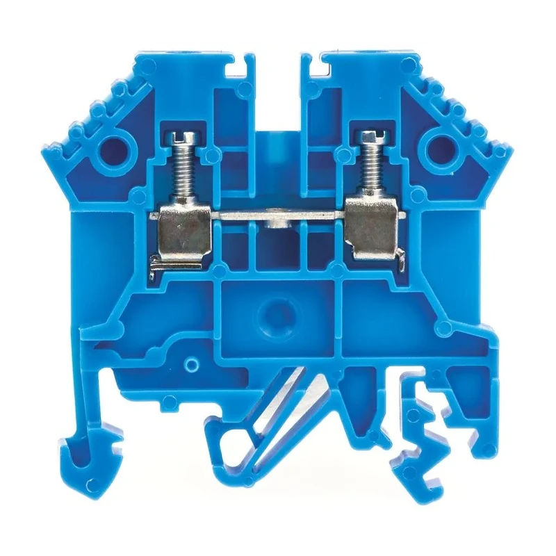 RS PRO DIN Rail Terminal Block Blue, 0.2 to 2.5 mm² Cable CSA, 22 to 12 AWG Wire Size, 24A Current, Screw 802-783