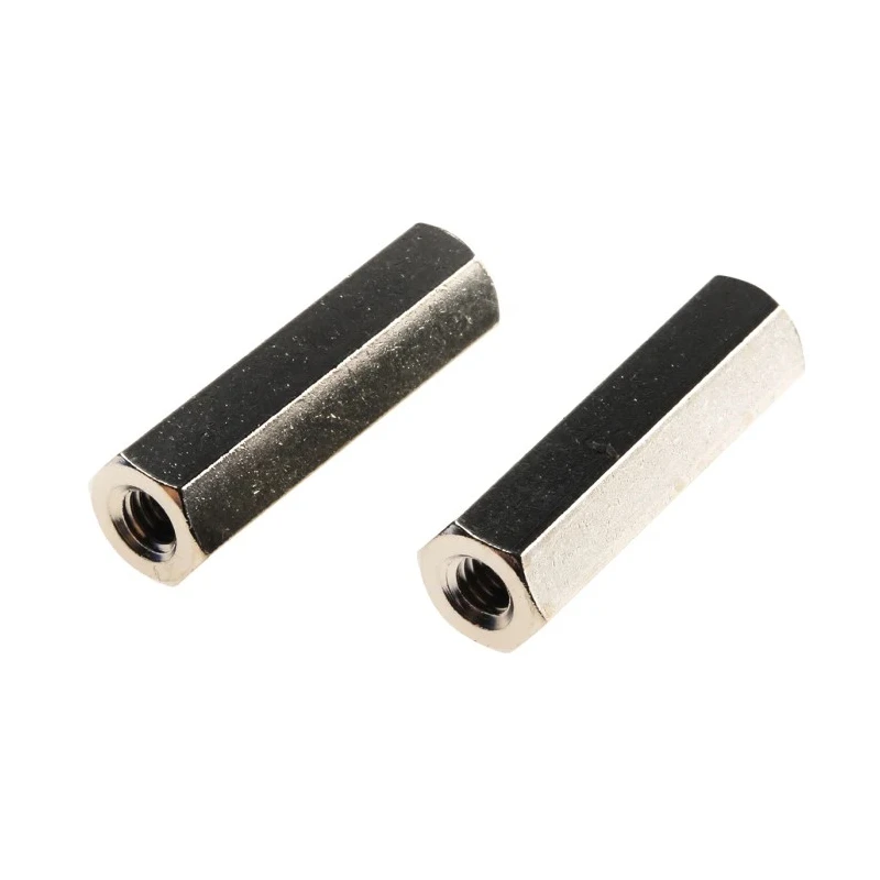 Essentra Brass Hexagonal Standoff M4 with 25 mm Length, Nickel Finish 301425040050
