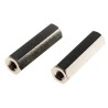 Essentra Brass Hexagonal Standoff M4 with 25 mm Length, Nickel Finish 301425040050