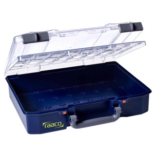 Raaco Adjustable Compartments Compartment Box 82 mm x 337 mm x 278 mm Blue Polypropylene, Polycarbonate Lid 142786