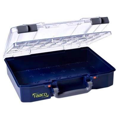 Raaco Adjustable Compartments Compartment Box 82 mm x 337 mm x 278 mm Blue Polypropylene, Polycarbonate Lid 142786