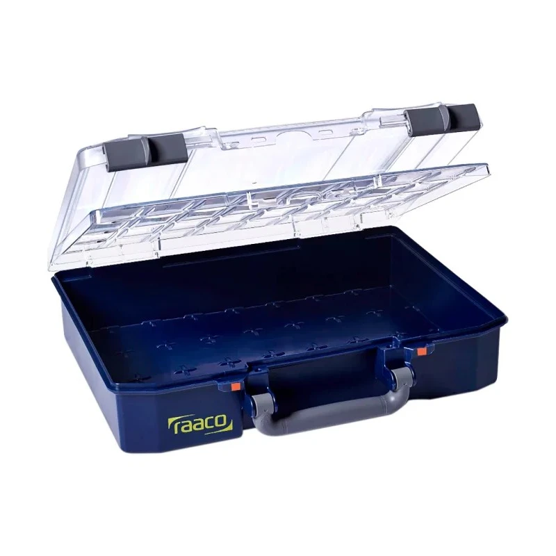 Raaco Adjustable Compartments Compartment Box 82 mm x 337 mm x 278 mm Blue Polypropylene, Polycarbonate Lid 142786