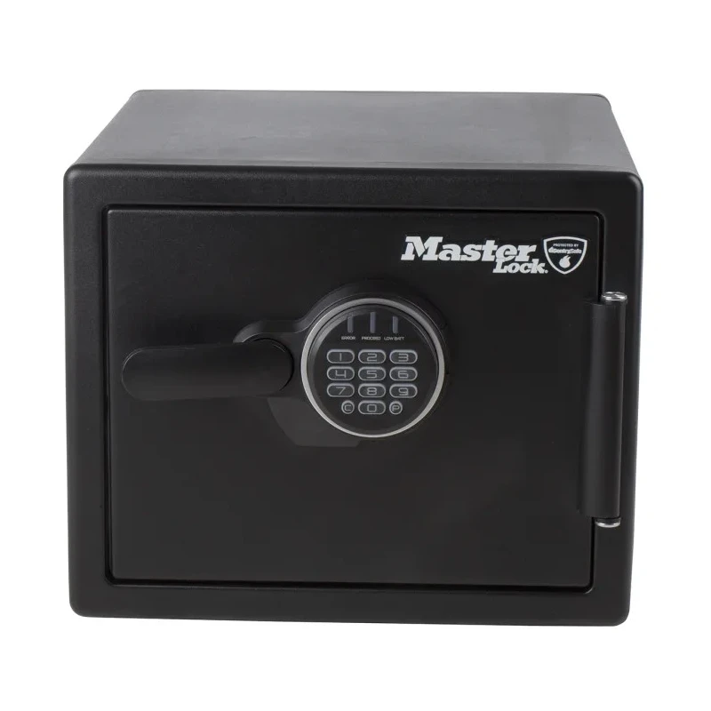 Master Lock Fire and Water Resistant Office Safe with 22.8L Capacity, Combination Padlock, Interior Light, 60min LFW082FTC