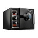 Master Lock Fire and Water Resistant Office Safe with 22.8L Capacity, Combination Padlock, Interior Light, 60min LFW082FTC