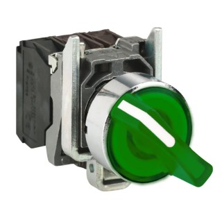 Schneider Electric Knob Selector Switch SPDT 3 Positions Illuminated 22 mm Cutout Diameter Harmony XB4 XB4BK133M5