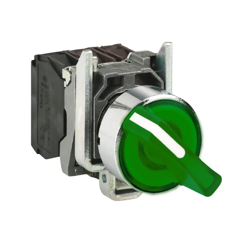 Schneider Electric Knob Selector Switch SPDT 3 Positions Illuminated 22 mm Cutout Diameter Harmony XB4 XB4BK133M5