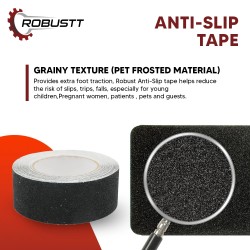 Buy Robustt Anti Skid/AntiSlip 10mx50mm Black Adhesive Tape