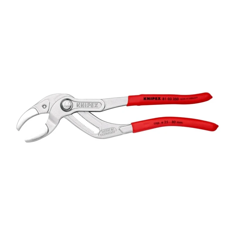 Knipex Water Pump Plier Serrated, Chrome Vanadium Steel, Non-Slip Plastic Coated Handle, 250mm Overall Length 81 03 250
