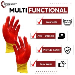 Buy Robustt Yellow/Orange Safety Gloves (100-Pack) Online