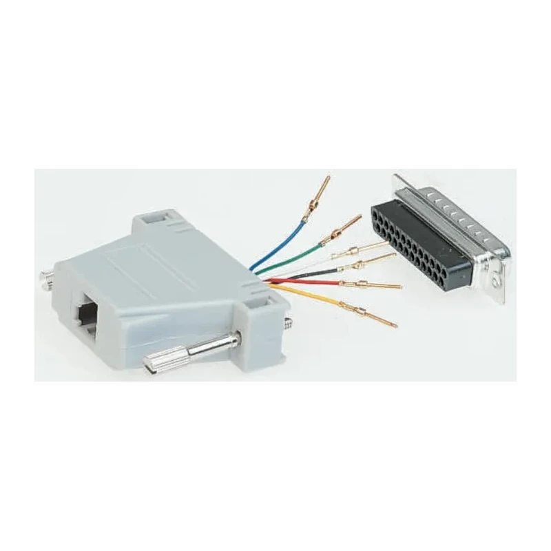 Roline D-Sub Adapter 25-Way D-Sub to Male Male RJ45 Female Female 12.03.8025-50