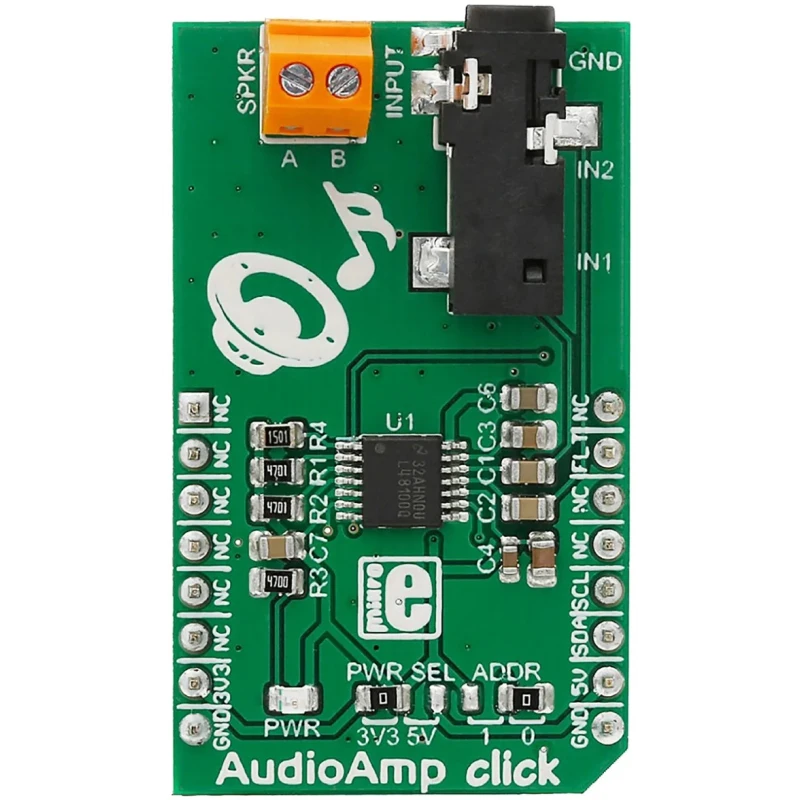 MikroElektronika Audio Amplifier Development Board for MikroBus 1.3 W Mono Output MIKROE-2368