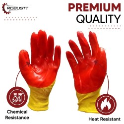 Buy Robustt Yellow/Orange Safety Gloves (100-Pack) Online