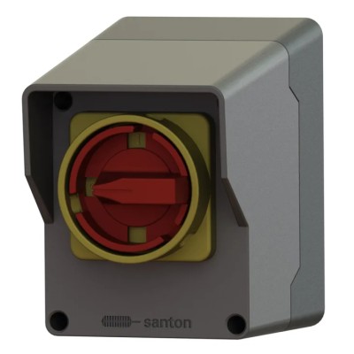 SANTON 3-Pole Wall Mount Isolator Switch, IP20 Protection, 25A Switching Current, 15 kW Power 