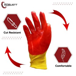 Buy Robustt Yellow/Orange Safety Gloves (100-Pack) Online