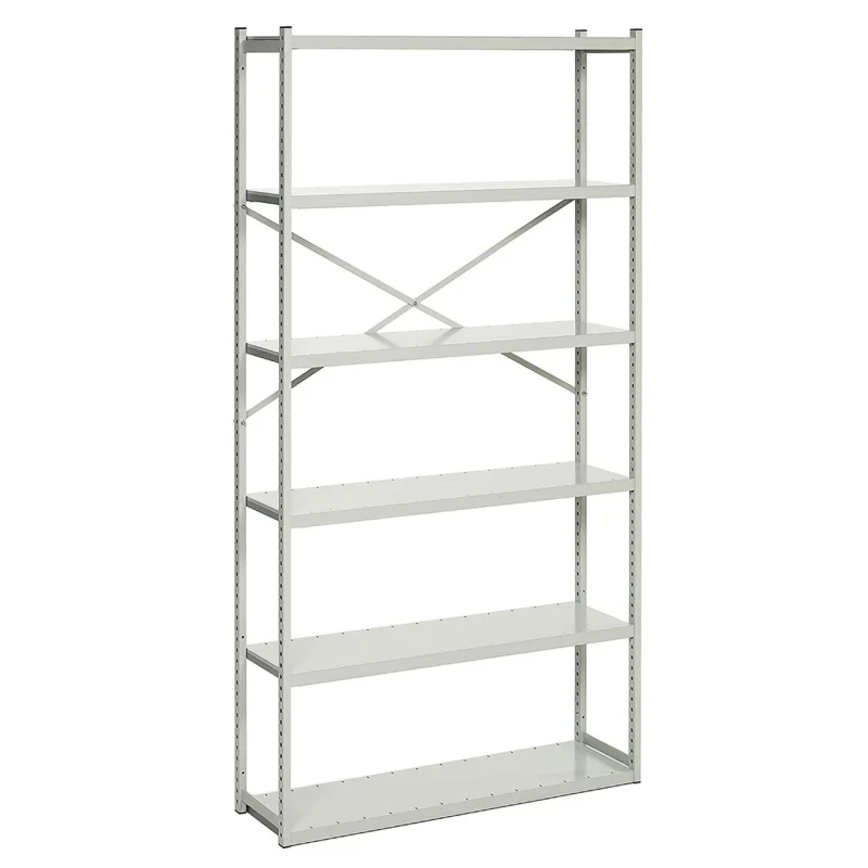 Treston Grey 6 Shelf Steel Shelving Unit, 2 m Height x 1 m Width x 500 mm Depth, 1000 kg Load Capacity C31549001P