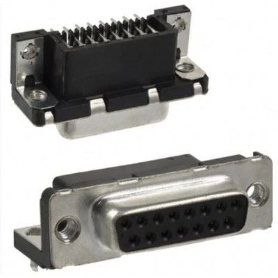 Amphenol Communications Solutions Delta D 15 Way Right Angle 2.74 mm Pitch Plug-in D-Sub Connector with Screw D15S33E4GX00LF