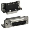 Amphenol Communications Solutions Delta D 15 Way Right Angle 2.74 mm Pitch Plug-in D-Sub Connector with Screw D15S33E4GX00LF