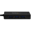 StarTech.com 3 Port USB 3.1 USB Hub with AC Adapter, Ethernet RJ45 Network Connector, 87mm x 45mm x 14mm HB30C3A1GE