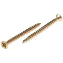 RS PRO Pozidriv Countersunk Steel Wood Screw Passivated Zinc Plated 3.5 mm Thread 45 mm Length 144-3474
