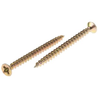 RS PRO Pozidriv Countersunk Steel Wood Screw Passivated Zinc Plated 3.5 mm Thread 45 mm Length 144-3474