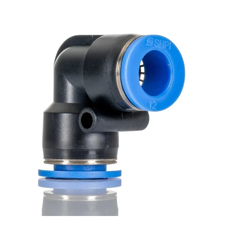 RS PRO Plastic Pneumatic Union Elbow Fitting Push In 12 mm 0°C to 60°C 9.9 kgf/cm² 144-2625