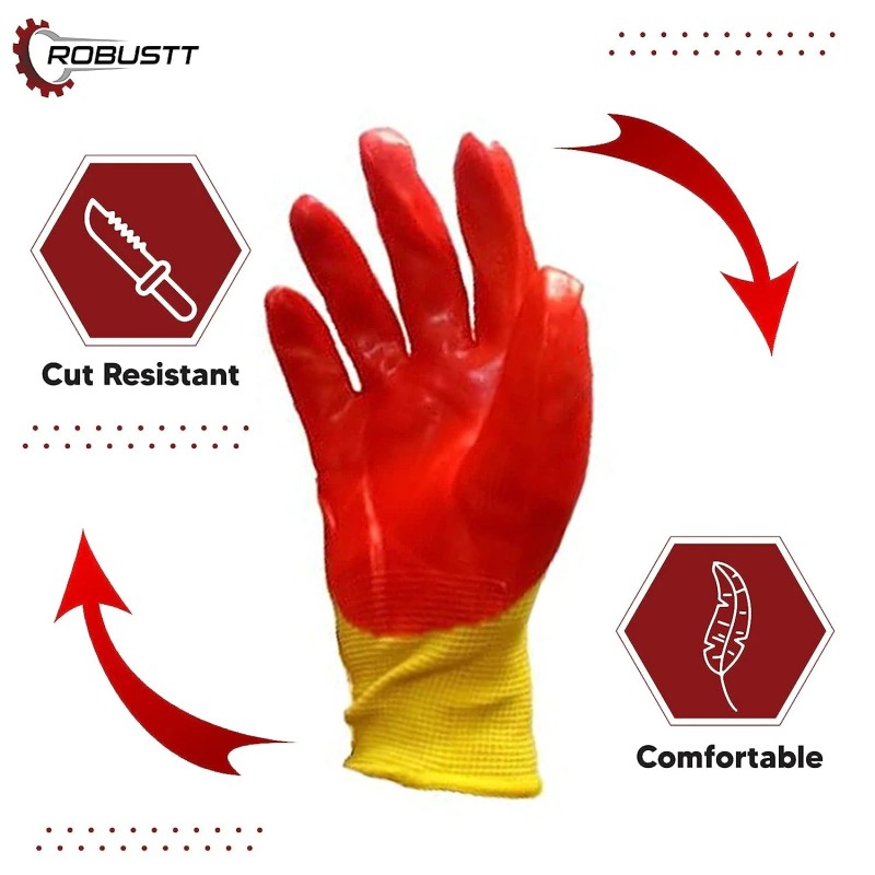 Buy Robustt Yellow/Orange Safety Gloves (50-Pack) at Best Price