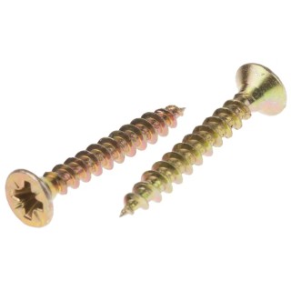 RS PRO Pozidriv Countersunk Steel Wood Screw, Passivated Zinc Plated, 4 mm Thread 30 mm Length 144-3476