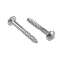 RS PRO Stainless Steel Metric Thread Round Head Slot Drive Wood Screw 30 mm Length 144-3531