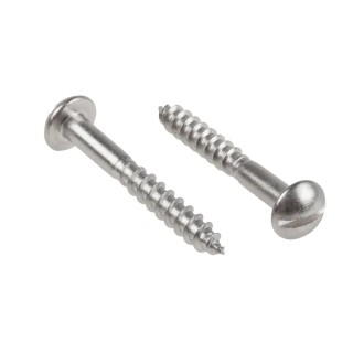 RS PRO Stainless Steel Metric Thread Round Head Slot Drive Wood Screw 30 mm Length 144-3531
