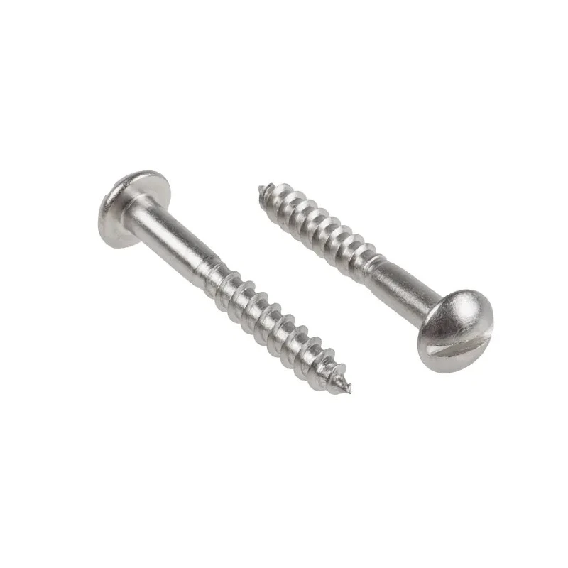 RS PRO Stainless Steel Metric Thread Round Head Slot Drive Wood Screw 30 mm Length 144-3531