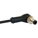 Bulgin Sensor Actuator Cable M12 Series Polyurethane Jacket Black 1 m 30V PXPTPU12RAF12ACL010PUR