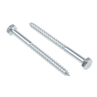 RS PRO Hex Coach Screw Steel Bright Zinc M10 x 130 mm 144-3540