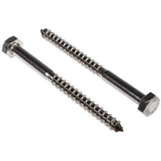 RS PRO Stainless Steel Hex Coach Screw M8 x 100 mm 144-3556