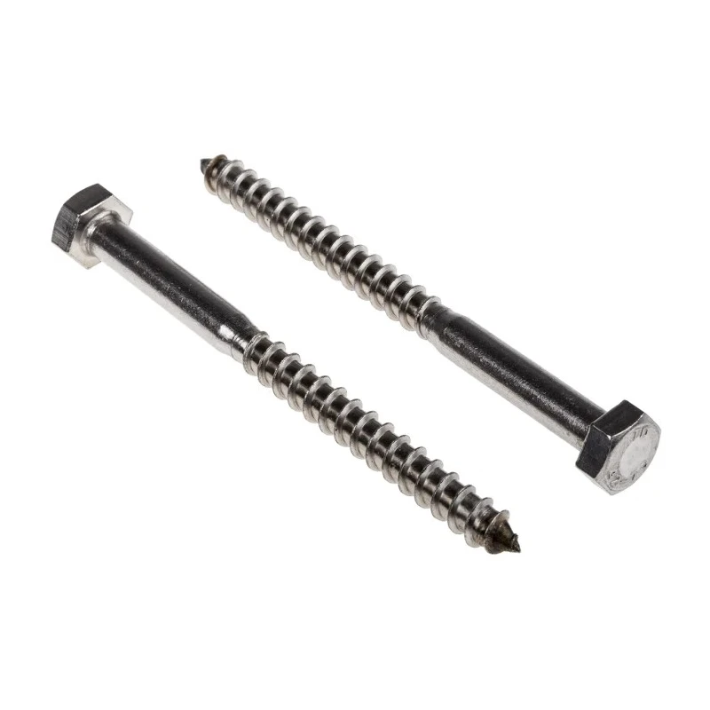 RS PRO Stainless Steel Hex Coach Screw M8 x 100 mm 144-3556