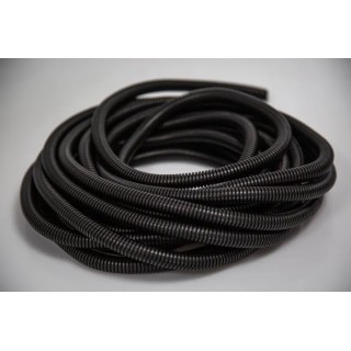 RS PRO Flexible Plastic Conduit, 10.7 mm Nominal Diameter, Black, 10 m Length, Thread Size 3.3 mm 144-3712