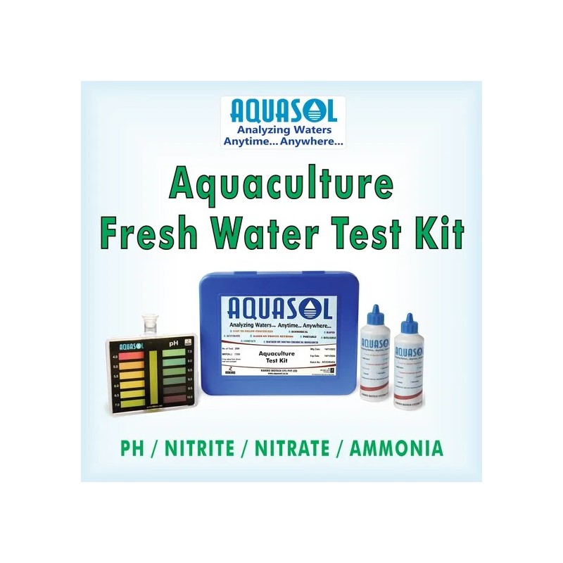 Aquasol Aquaculture Fresh Water Test Kit pH / Ammonia / Nitrate / Nitrite AE108F