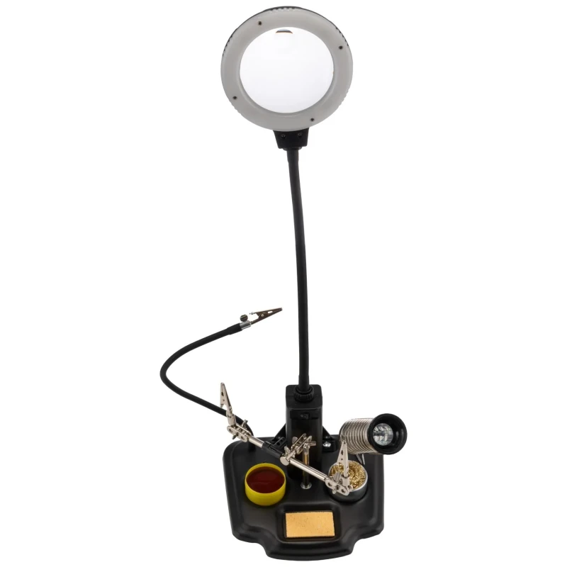RS PRO Soldering Accessory Soldering Iron Stand with LED Magnifier for Soldering Stations 146-6439